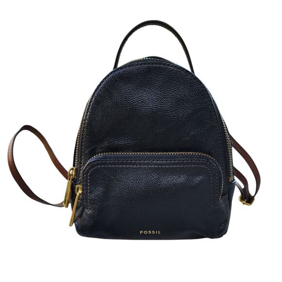 Fossil Handbags - Fossil Felicity Color Block Leather Mini Backpack